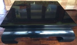 MHE054 Large Black Lacquer Square Table