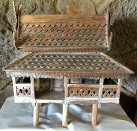 MHE055 Vintage Wooden Indonesian House Display