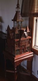 MHE059 Fantastic Wooden Indonesian Bird House & Stand