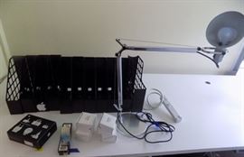 MHE120 Two White Wooden Caddy's on Wheels