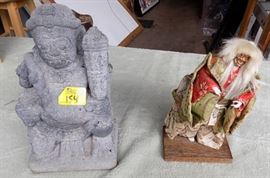 MHE154 Stone War God and Oriental Statue