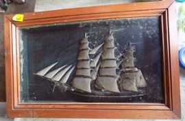 MHE165 Model Ship in Frame