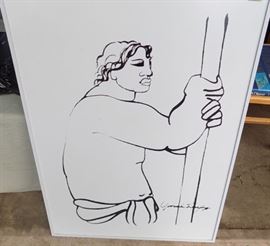 MHE178 Silhouette Picture Black and White Man