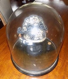 MHE240 Glass Display Dome and Vintage Chinese Hat