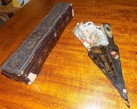 MHE245 Vintage Chinese Fan and Case