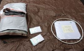 MHE257 Pier 1 Mosquito Net, NIP Pillow Cases & Tarp
