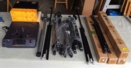 MHE260 Vintage Kodak Projector, Slide Trays & Light Stands