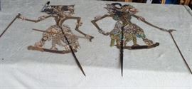 MHE274 Pair of Balinese/Javanese Shadow Puppets