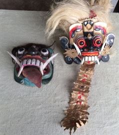 MHE281 Balinese Shadow Puppet, Tribal Mask