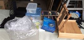 MHE287 Wood Art Bin, Supplies, Financial Books, Amplified Phone & More