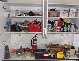 MHE301 Assortment of Garage Items - Flashlight, First Aid Kit & More