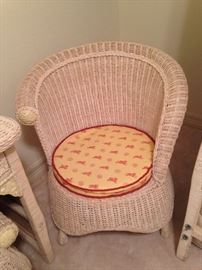 Barrell back wicker chair