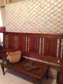 King bed; rectangular coffee table