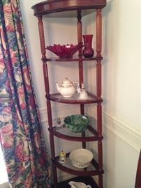 Five shelf corner cabinet