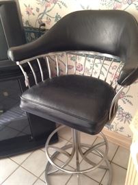 One of two bar stools