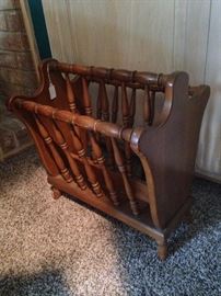 Wooden magazine rack