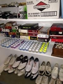Golf balls and shoe selections