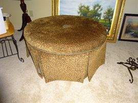 animal print ottoman
