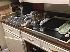 The kitchen is packed full