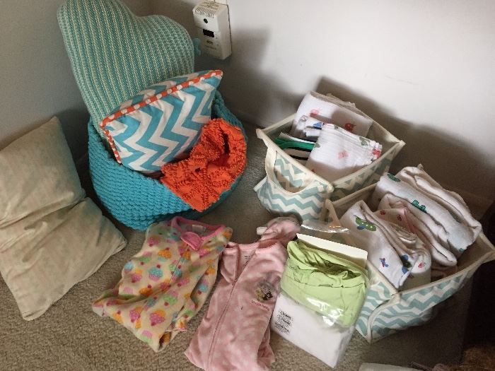baby blankets, pillows, baskets, sleepers and more!