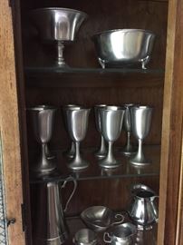 Pewter - goblets, bowls, footed bowls, creamers, sugar bowls and more