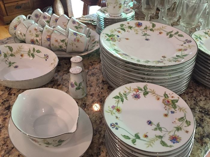 Noritake china with additional serving pieces