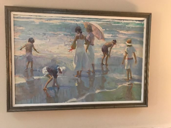 Don Hatfield "Pastels at Noon" signed Serigraph on Canvas 24" x 36"