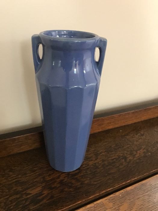 Red Wing Ware #154 9" Blue Vase