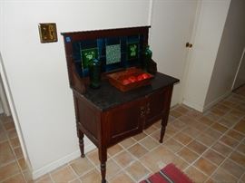 Old Marble Top hutch