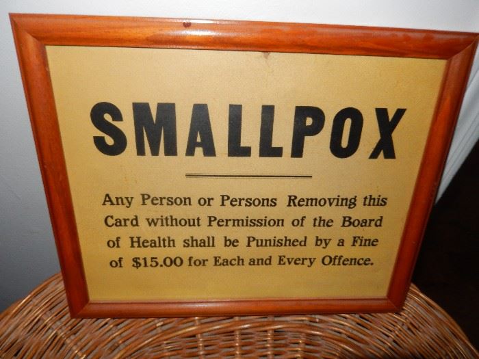 Original Smallpox notice