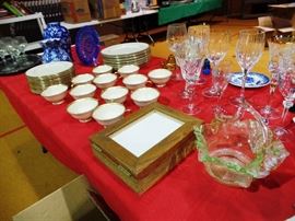 Colorful glass and other collectibles