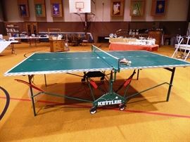 Large German champion size ping pong Table, foldable with wheels