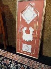 Antique framed linen