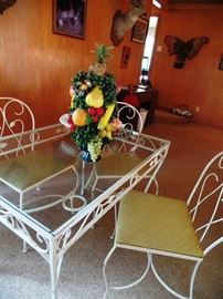 Unique 1960's dining room set, one chair needs paint and upholstery