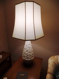 One of two impressive parlor lamps