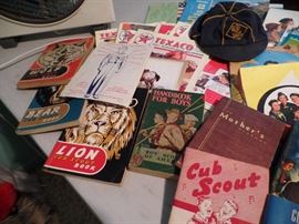 Vintage Boy and Girl Scout books and calendars