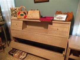 Great retro bed complete with rails and slats