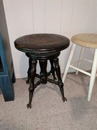 piano stool with glass ball feet