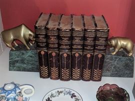 bear and bull book ends on marble