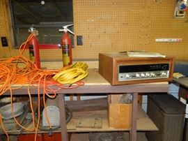 radio, fire extinguishers, rope, mailboxes & cords