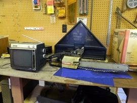 TV & chain saw