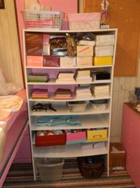 Card stock and more paper items - containers for sale too as well as shelves