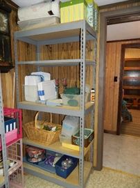 Additional metal shelves - also full