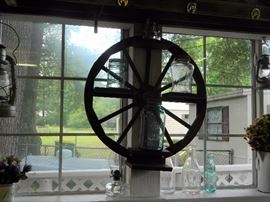 Another wagon wheel shelf