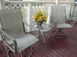 2 more chairs and table on deck