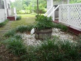 Whiskey barrel planter