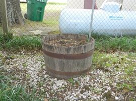 Whiskey barrel planter