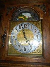 Face of grandfather clock