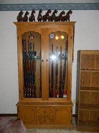 Gun cabinet, guns