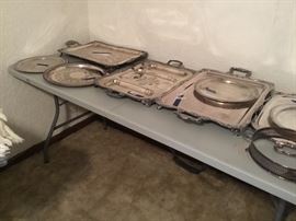Silver trays & plates